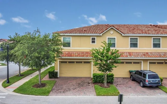 an aerial view of multiple house