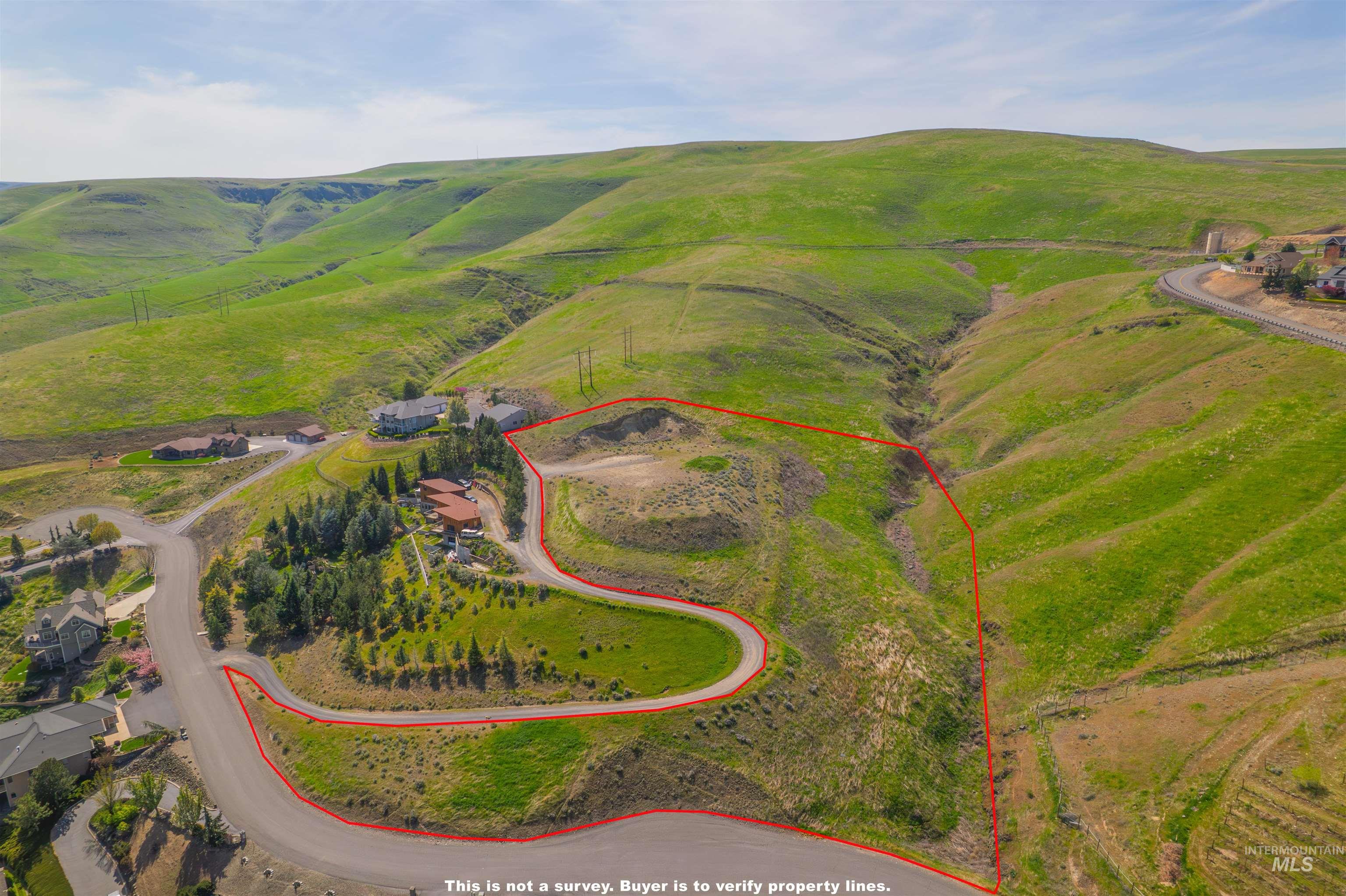 1780 Cherry Street Clarkston, WA 99403 - Photo 15 of 19 Overview of rural landscape with property boundaries highlighted and mountains