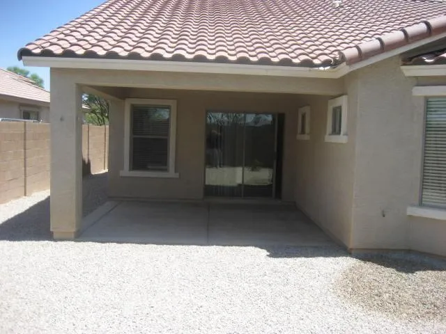 a view of a park with swings