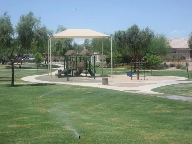 a view of a lake with a big yard