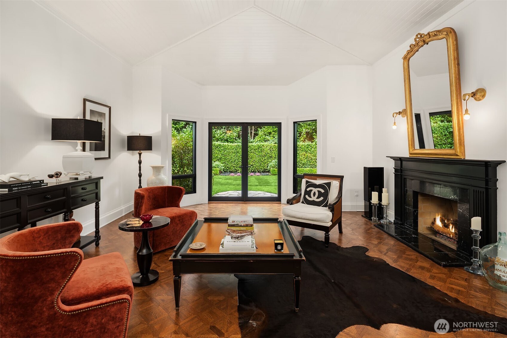 1601 Evergreen Point Road Medina, WA 98039 - Photo 7 of 40 a living room with furniture fireplace and window