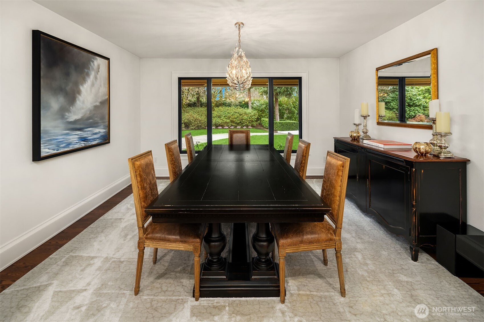 1601 Evergreen Point Road Medina, WA 98039 - Photo 8 of 40 a dining room with furniture and window