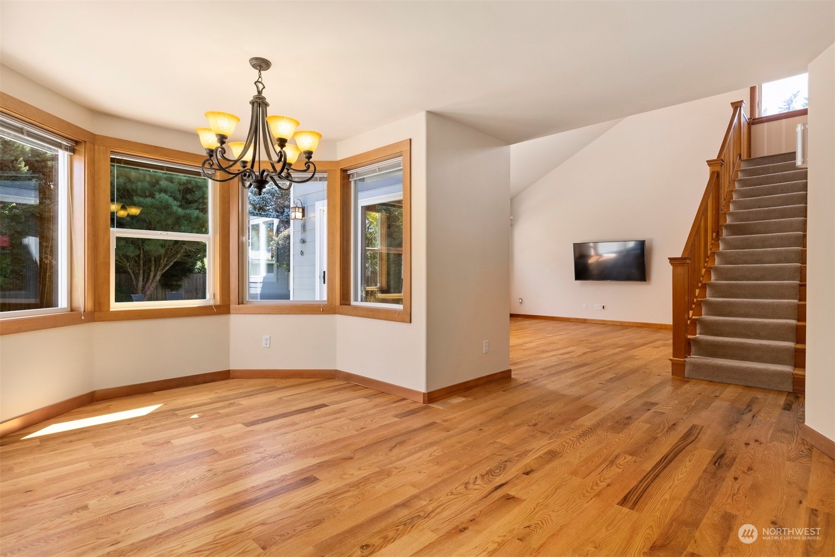 1311 Roma Road Bellingham, WA 98226 - Photo 9 of 38 a view of empty room with wooden floor and fan