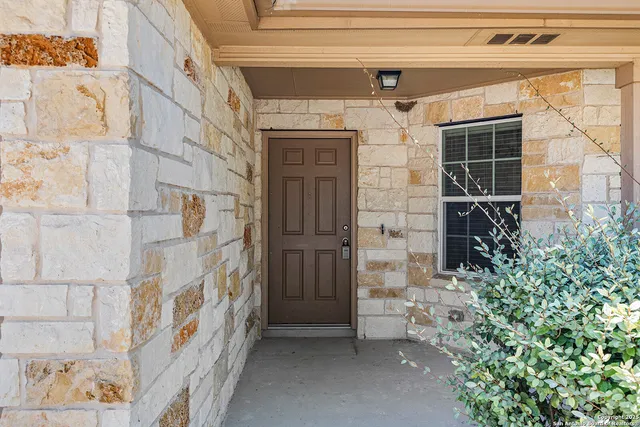 a view of front door of house