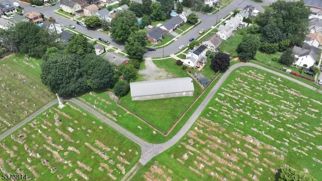 an aerial view of a football ground