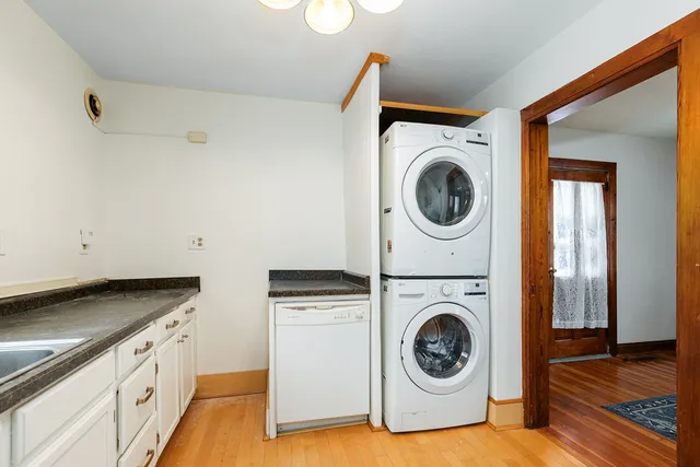 a view of washer and dryer in a utility room