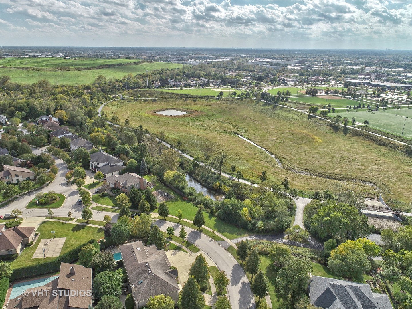 1536 Voltz Road Northbrook, IL 60062 - Photo 46 of 50 an aerial view of residential houses with outdoor space and lake view