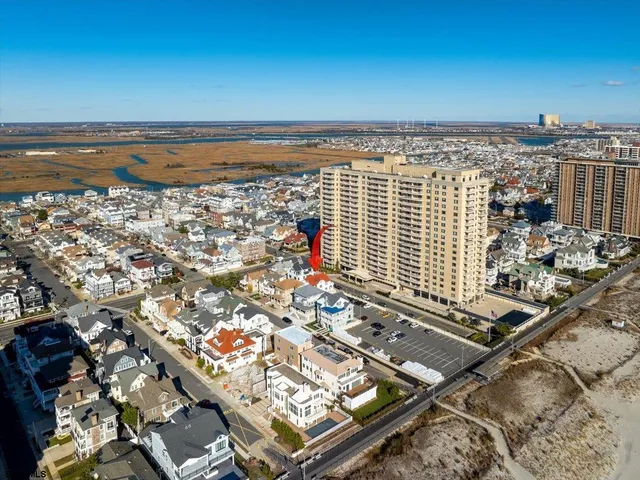 an aerial view of a city