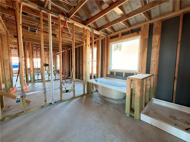 a view of backyard of house