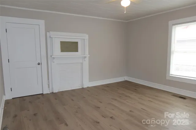 an empty room with a window