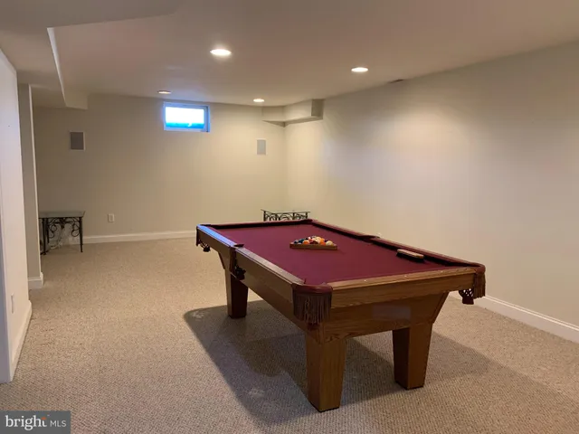 a room with pool table
