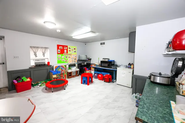 a play room with toys