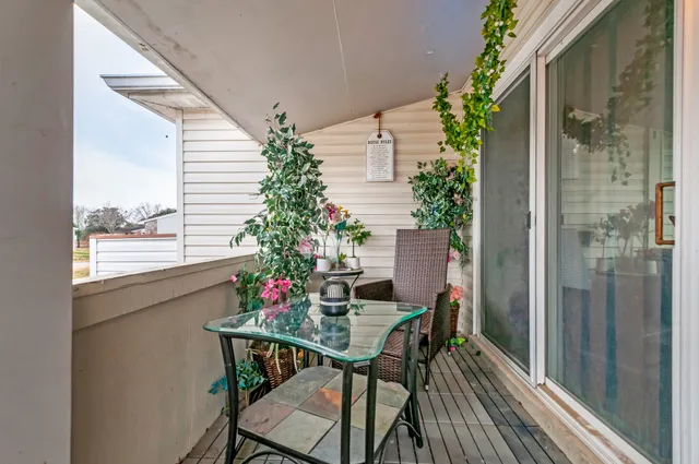 a view of balcony and patio