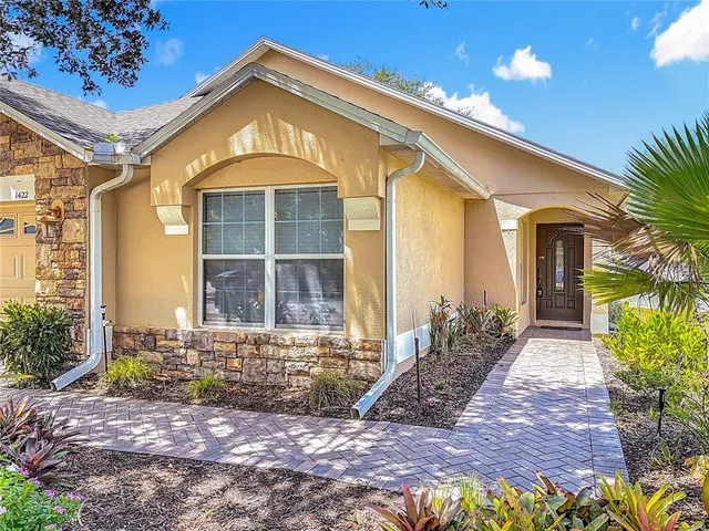 a front view of a house