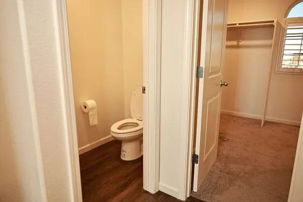 a view of small space with racks on the wall