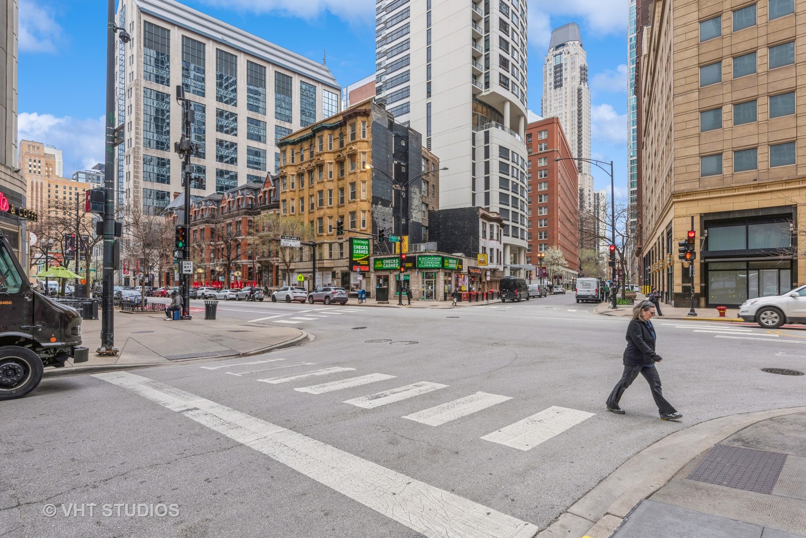 806 North Rush Street Chicago, IL 60611 - Photo 6 of 7 a city street with tall buildings