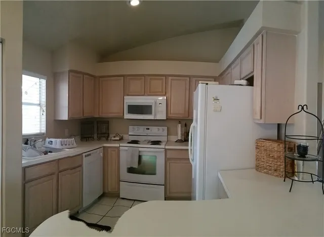 a kitchen with a sink appliances and cabinets