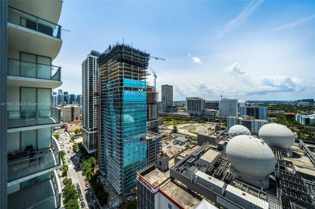 a view of roof deck with seating space