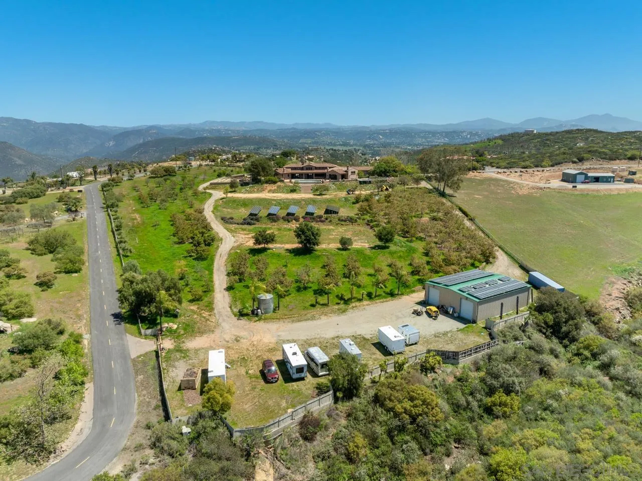 19612 Rangeland Road Ramona, CA 92065 - Photo 57 of 65 an aerial view of a residential houses with outdoor space