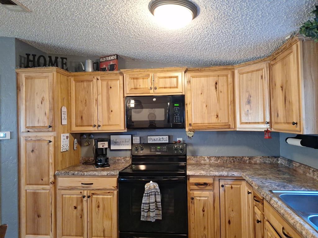 14899 Southwest 92nd Way Lake Butler, FL 32054 - Photo 11 of 39 a kitchen with stainless steel appliances granite countertop a stove a sink and a microwave