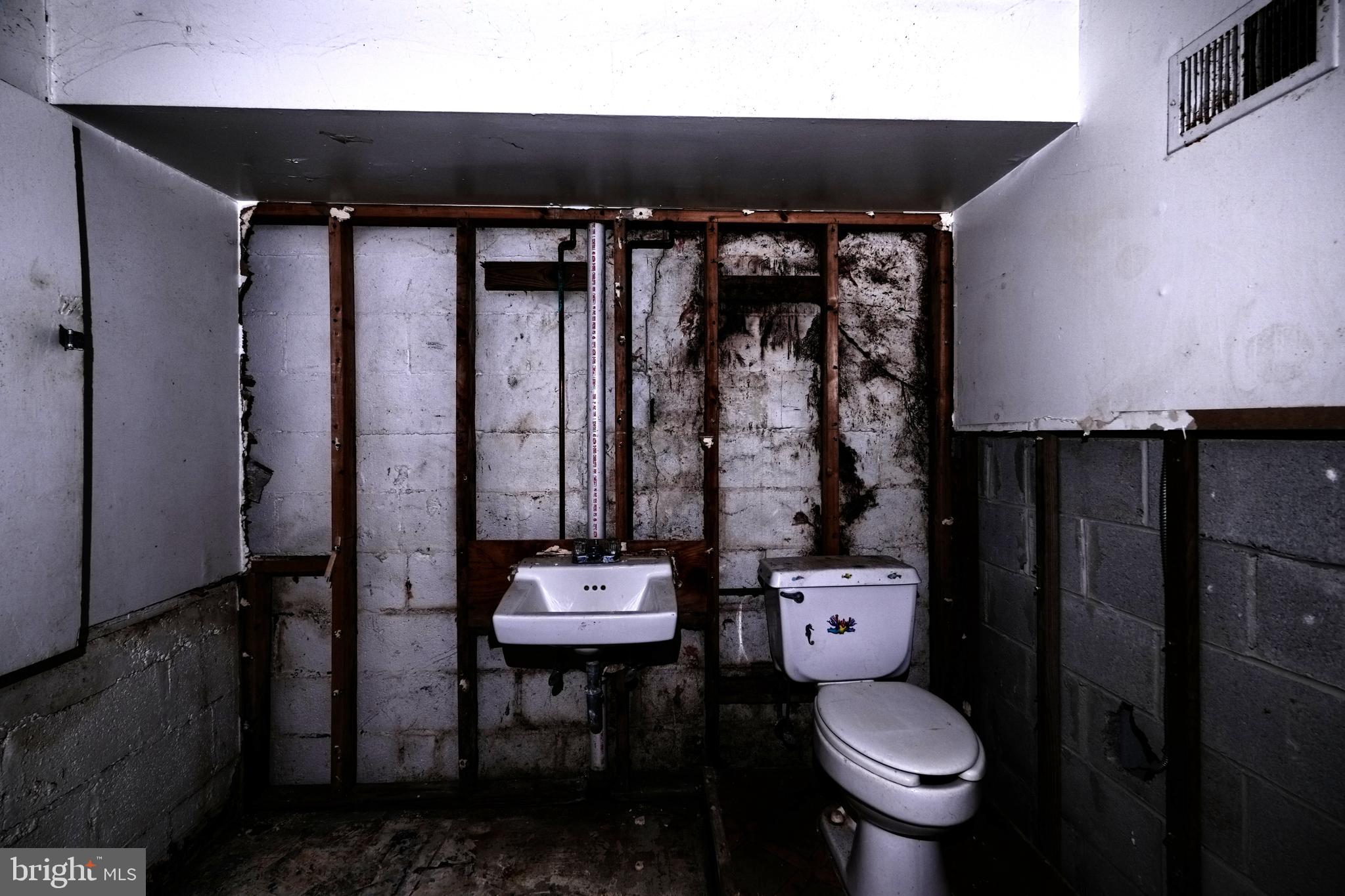 116 Callender Street Baltimore, MD 21201 - Photo 18 of 47 a bathroom with a toilet a sink and shower