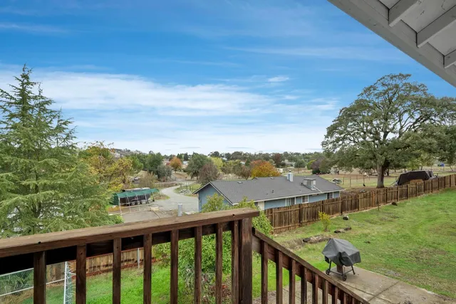 a view of a city from a balcony