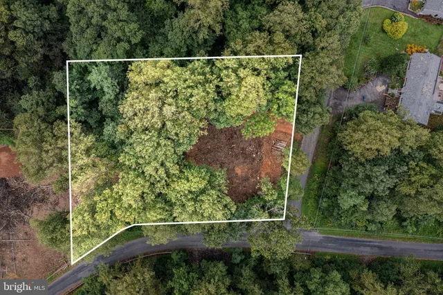 a view of a yard and mountain view