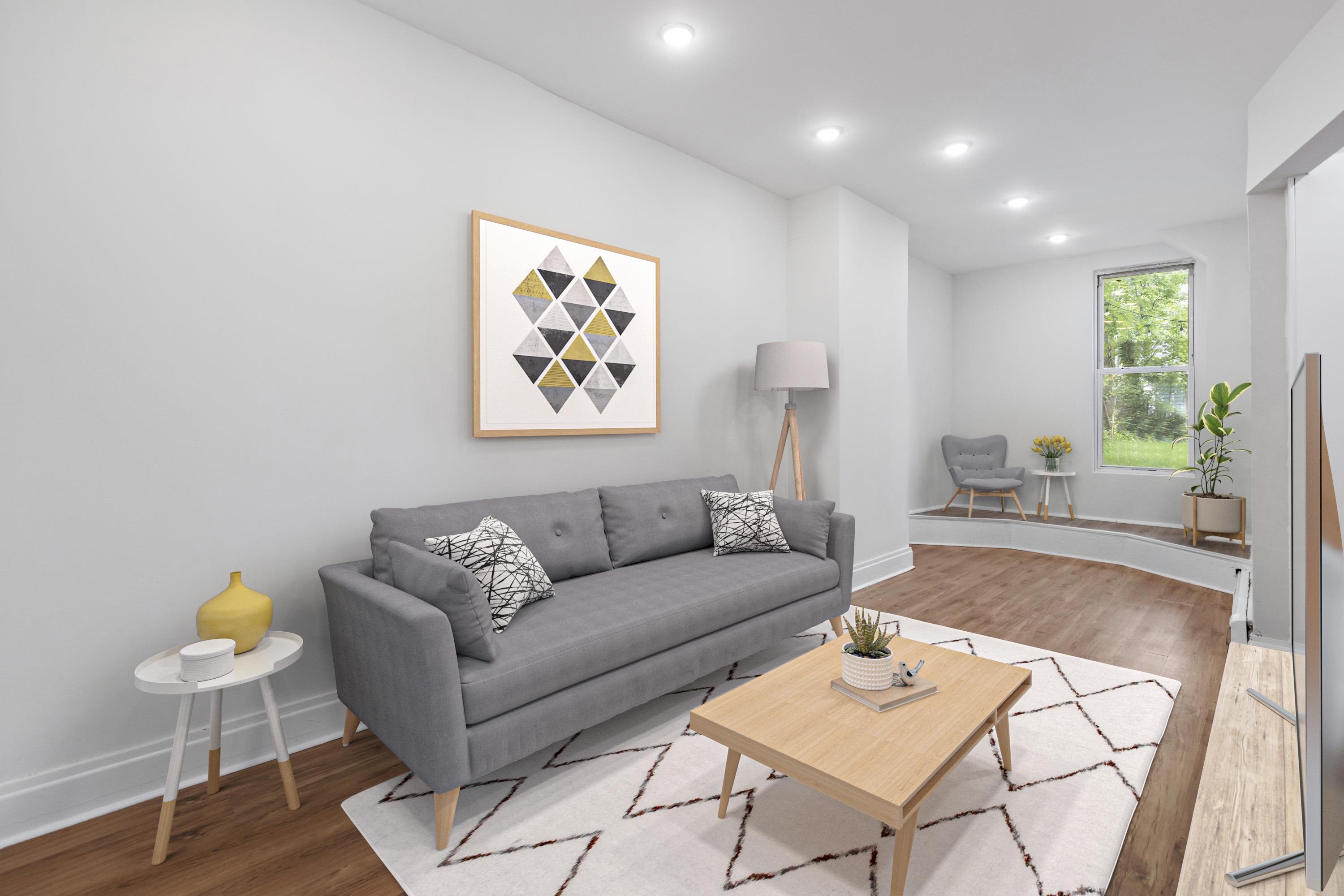 225 Pine Street, Unit 1 Jersey City, NJ 07304 - Photo 6 of 11 a living room with furniture and wooden floor