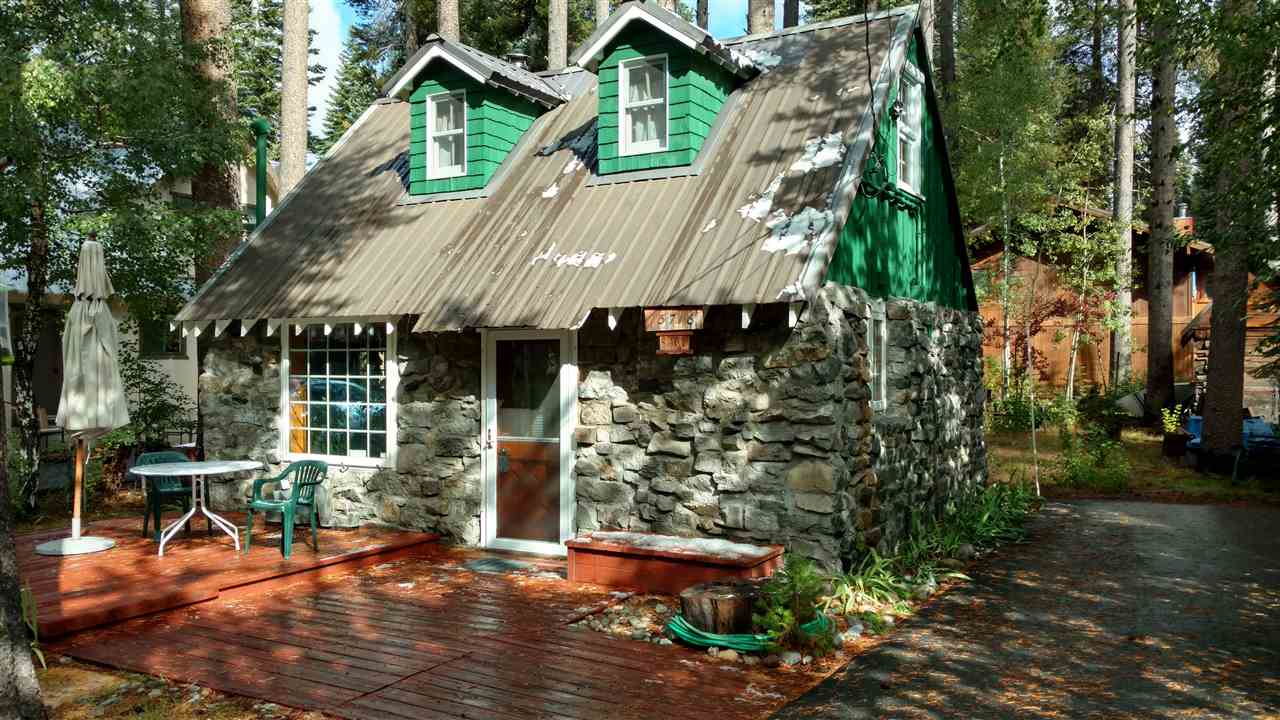 an outdoor space with seating