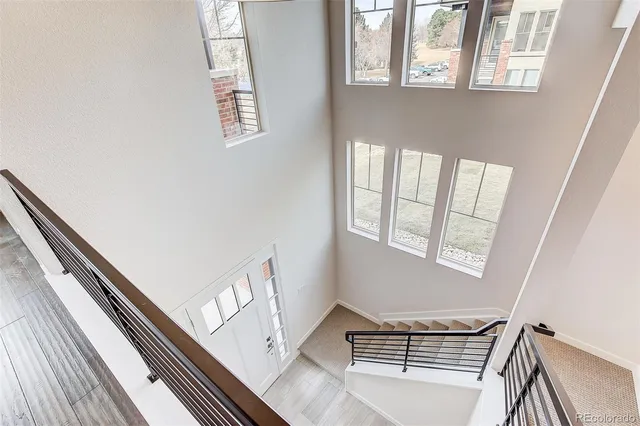 a view of an entryway with staircase