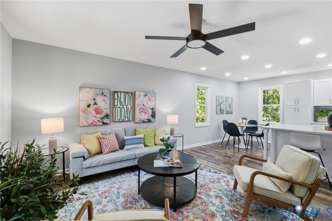 310 Stratton Street Crewe, VA 23930 - Photo 6 of 25 a living room with furniture and a wooden floor