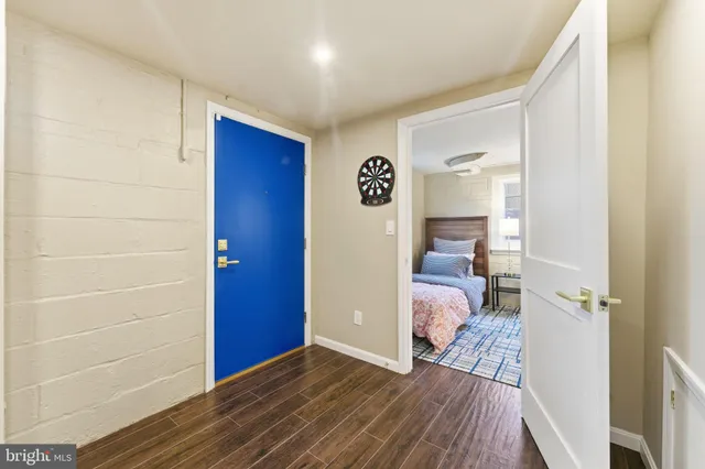 a view of a park with swings