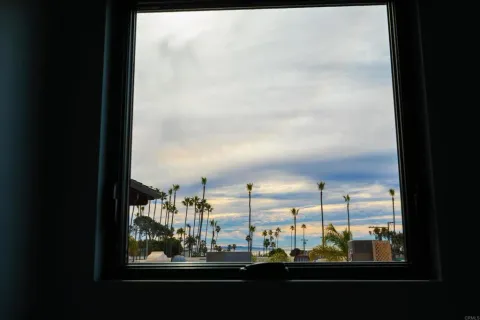 a view of a city from a balcony