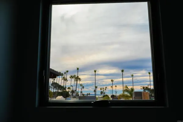 a view of a city from a balcony