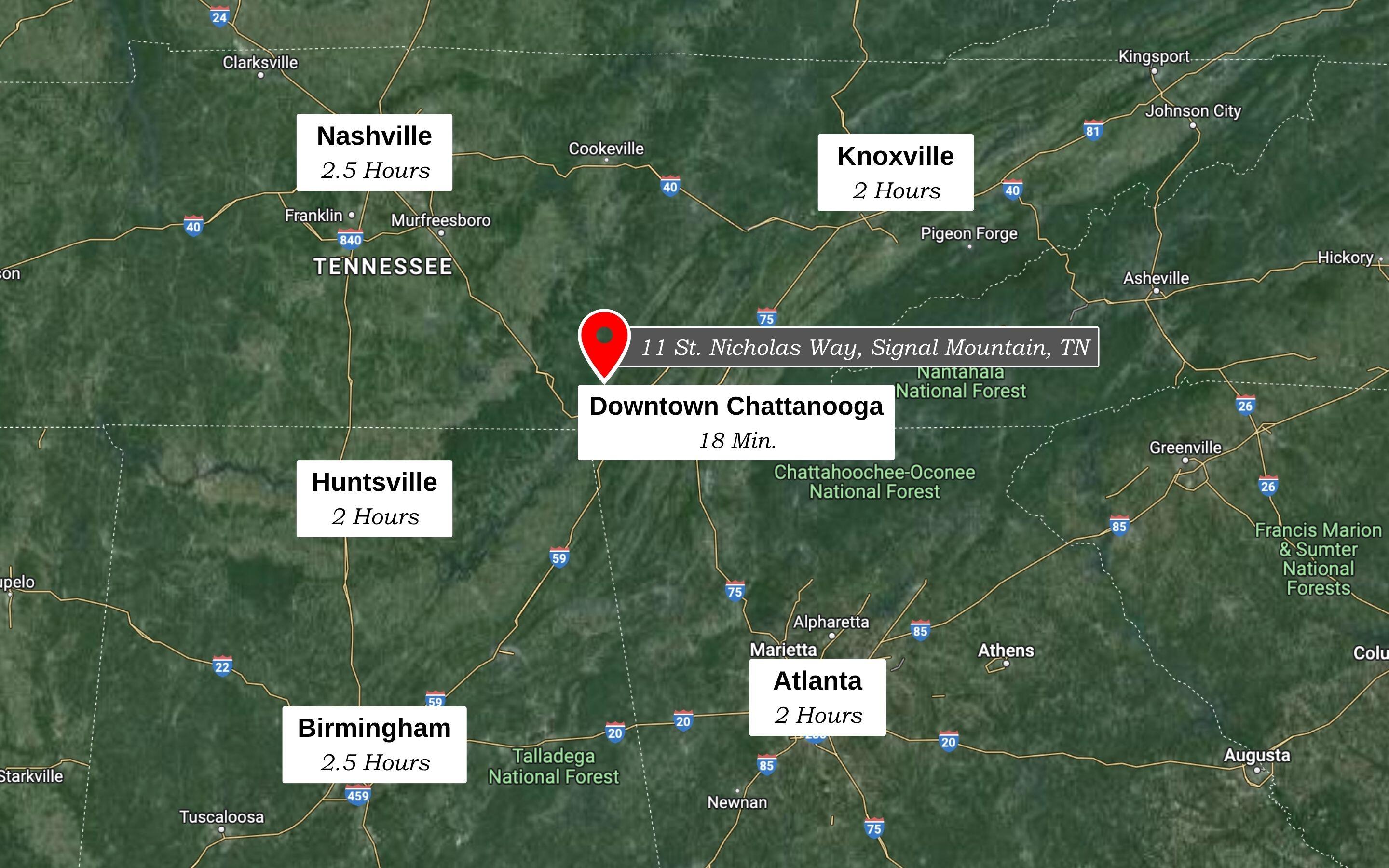 11 St Nicholas Way Signal Mountain, TN 37377 - Photo 62 of 62 Southern Hubs