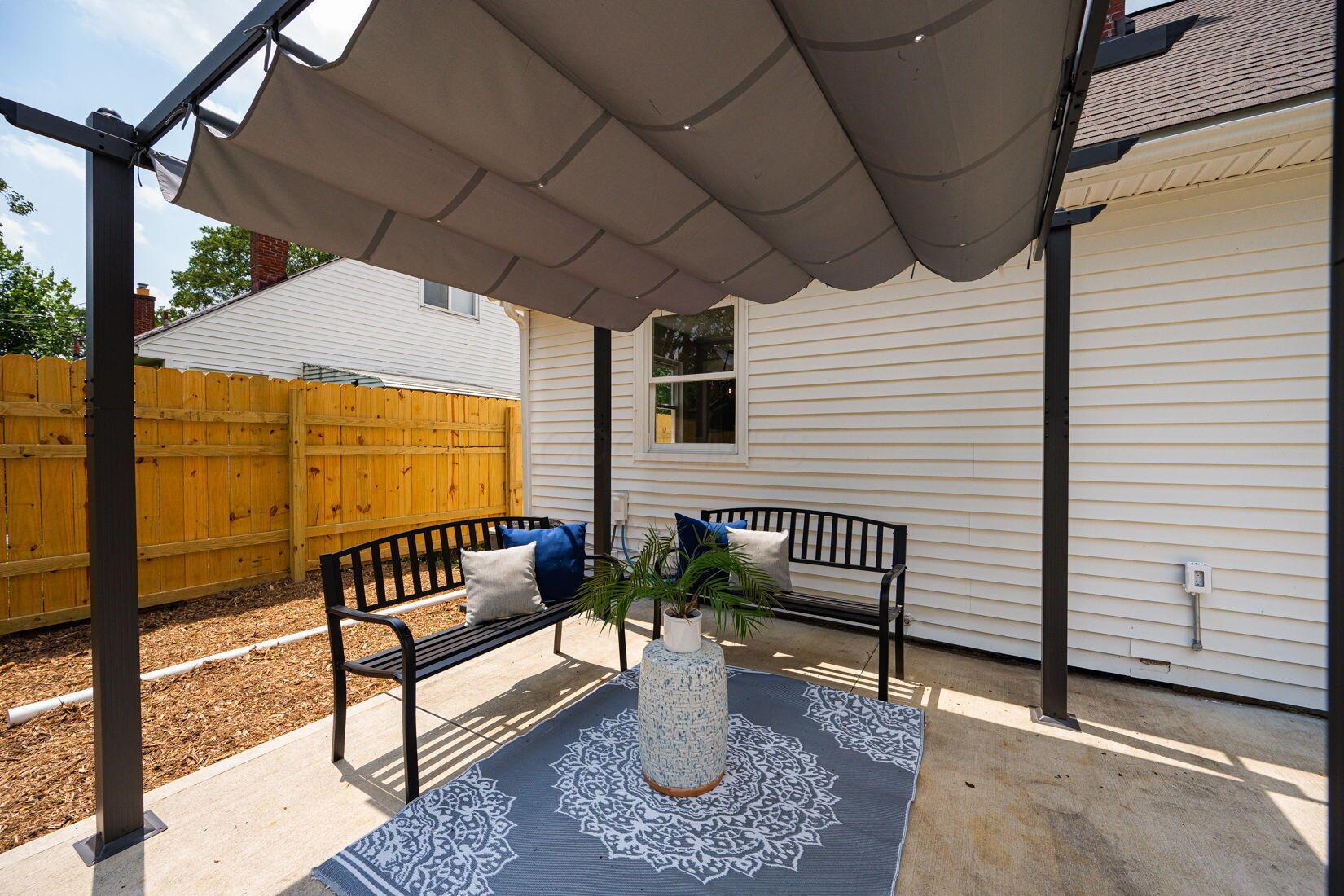800 South Hampton Road Columbus, OH 43227 - Photo 19 of 25 BACK PATIO AND PERGOLA