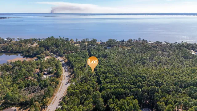 a view of a lake and mountain