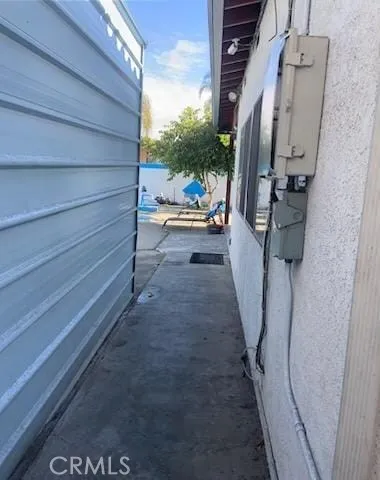 a view of living room and hallway