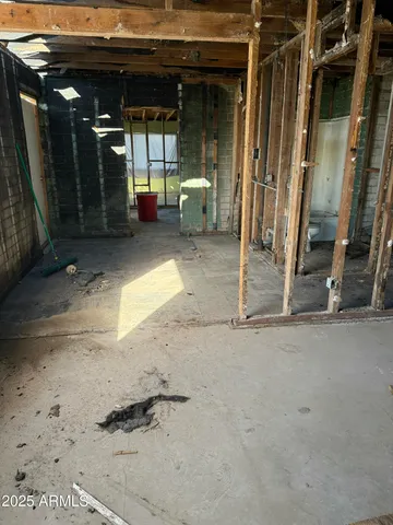 a view of a storage room