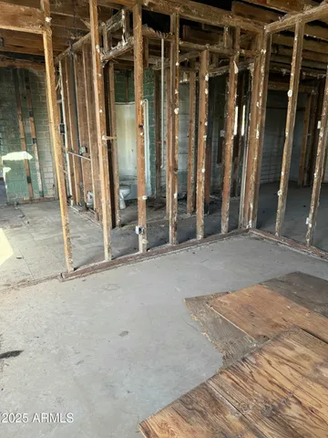 a view of a bathroom with a glass door