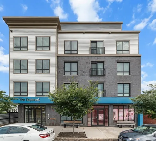 a front view of multiple houses