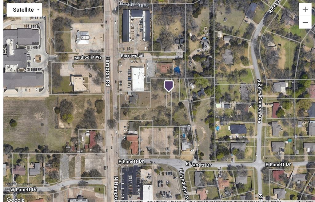 504 North Hampton Road DeSoto, TX 75115 - Photo 9 of 11 Satellite Map. Displaying an aerial view of the property and its surrounding area