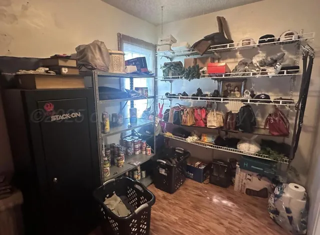 a room with storage and utility