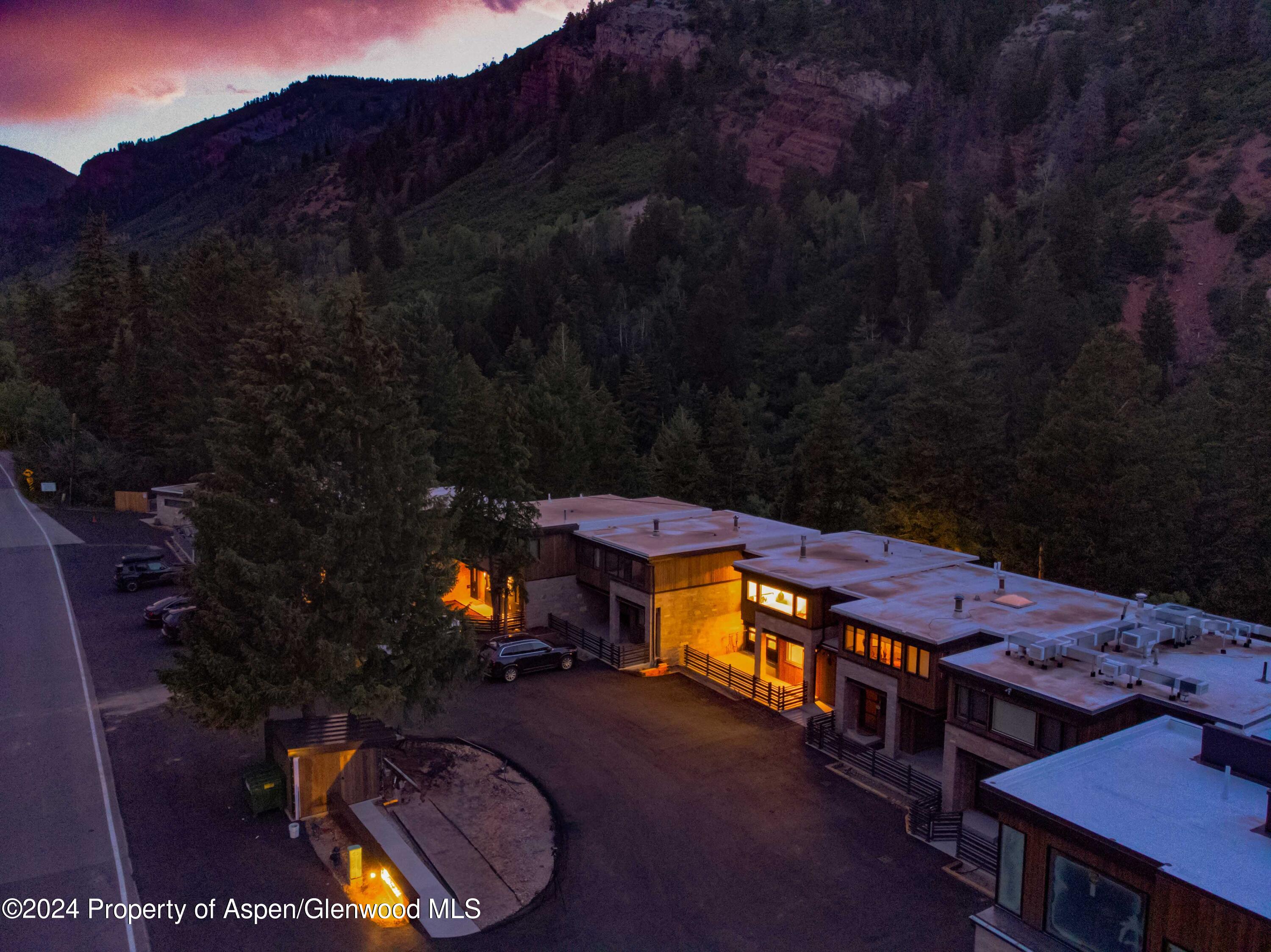 1501 Maroon Creek Road, Unit 6 Aspen, CO 81611 - Photo 16 of 48 an aerial view of a house with garden space and trees