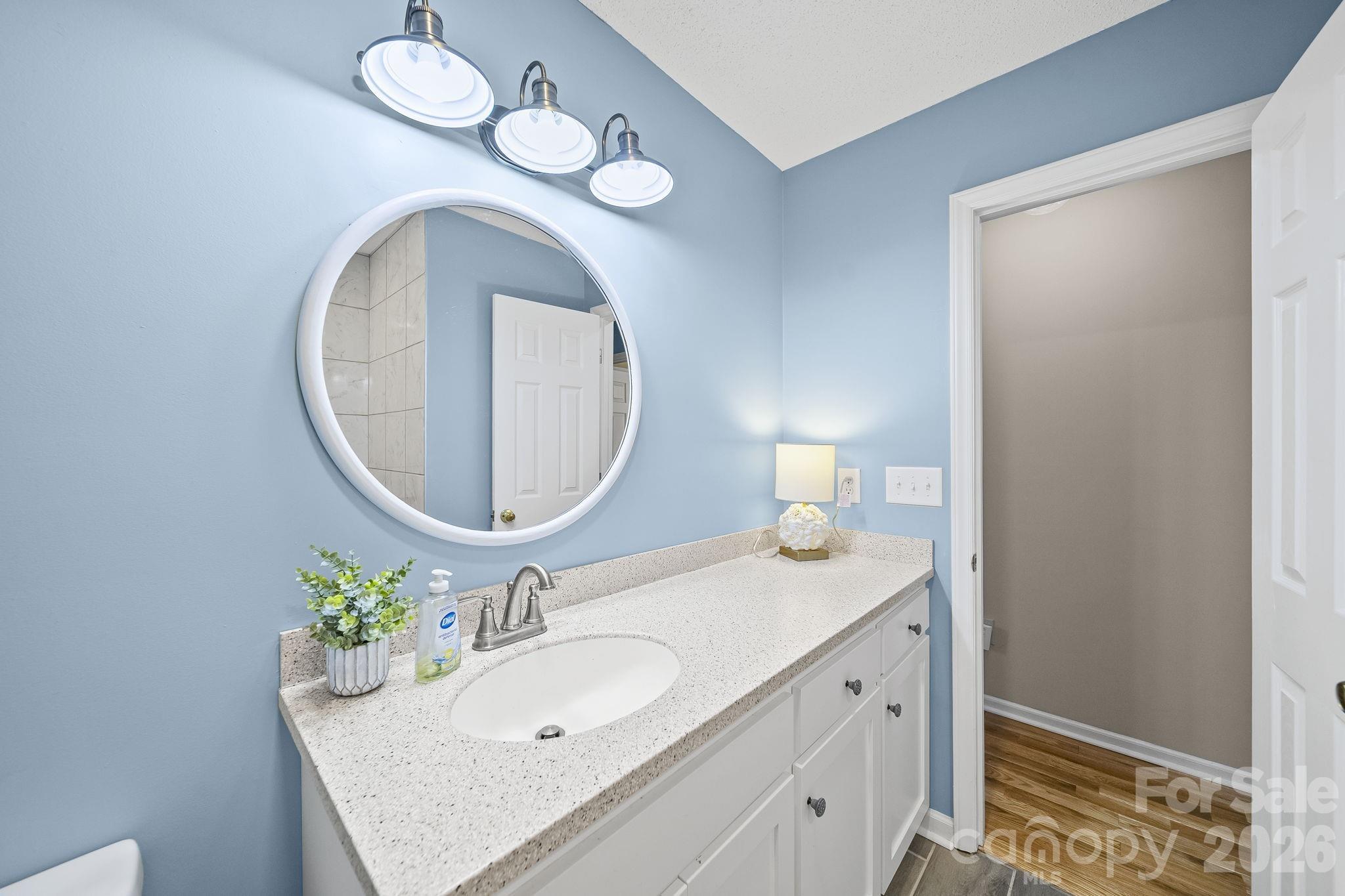 1090 Davids Chapel Church Road Vale, NC 28168 - Photo 27 of 35 a bathroom with a sink and a mirror