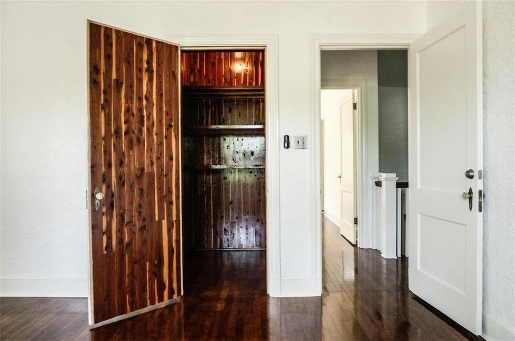 2301 Enfield Road Austin, TX 78703 - Photo 15 of 27 Corridor featuring dark wood-style floors