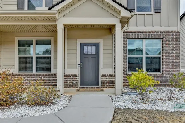 a front view of a house