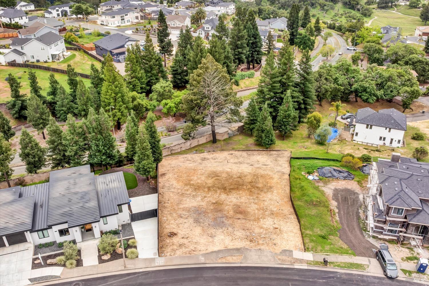 1990 West Bristlecone Court Santa Rosa, CA 95403 - Photo 6 of 13 an aerial view of residential houses with outdoor space