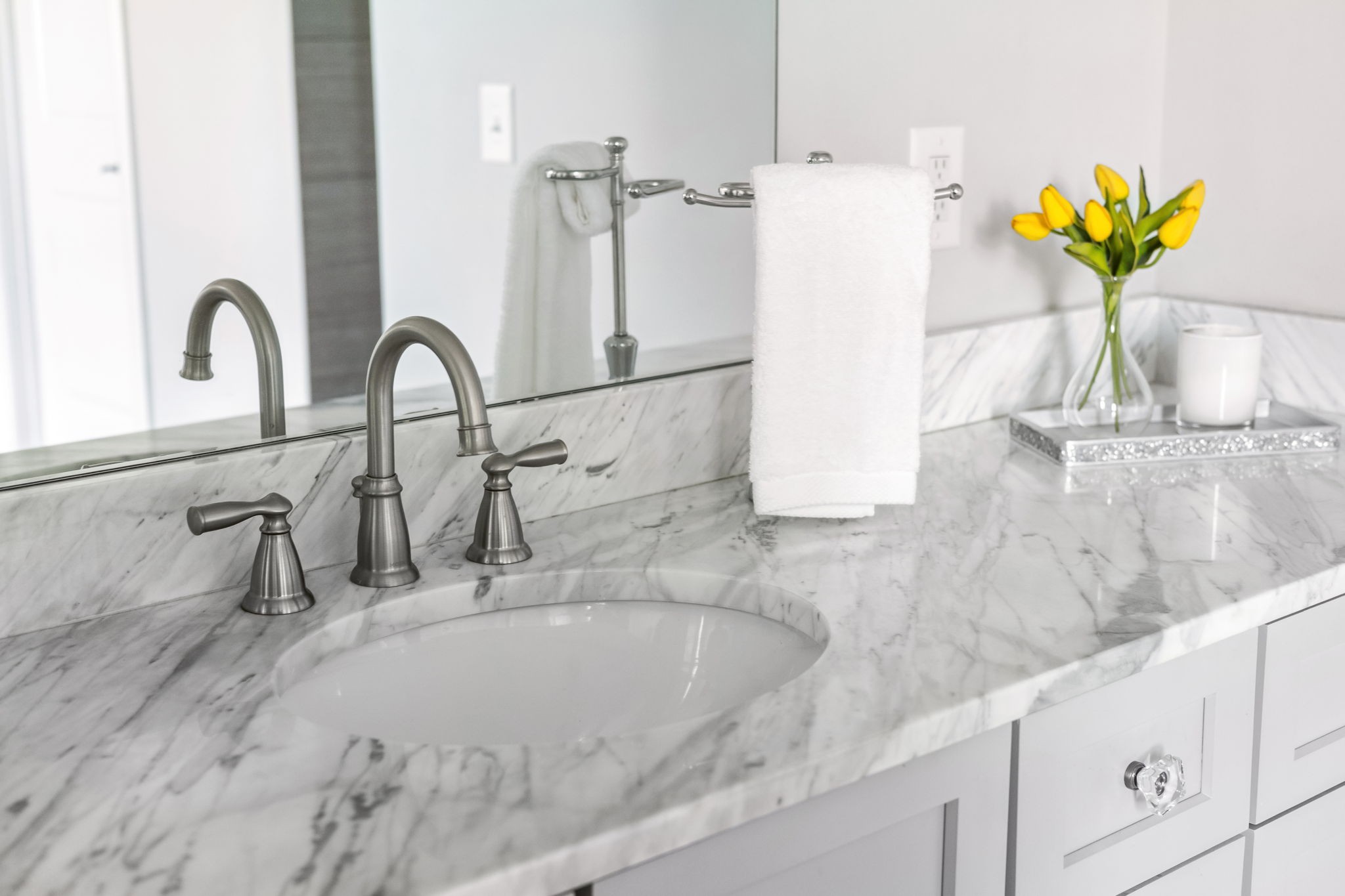 4136 Banner Square Lane Arrington, TN 37014 - Photo 35 of 71 a bathroom with a sink a mirror and a sink