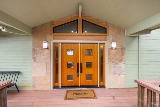 a view of a entryway door of the house